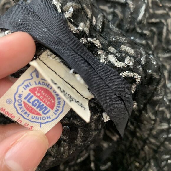 Vintage Lee Jordan 1970s Sequin Open Blazer Size 6-8 - Picture 6 of 10